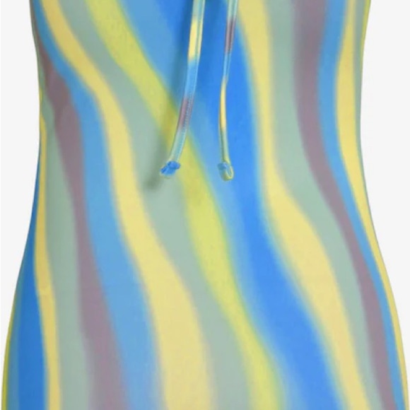 BNWOT New | OW Collection MIA DRESS LIME & BLUE SIZE SMALL - Picture 3 of 6